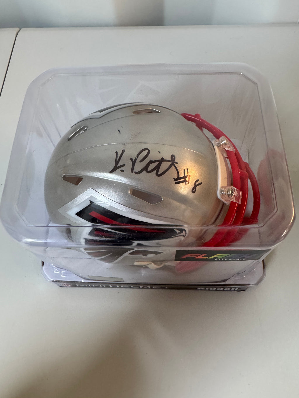 Kyle Pitts Signed Flash Alternate Mini Helmet (Falcons - Beckett COA)