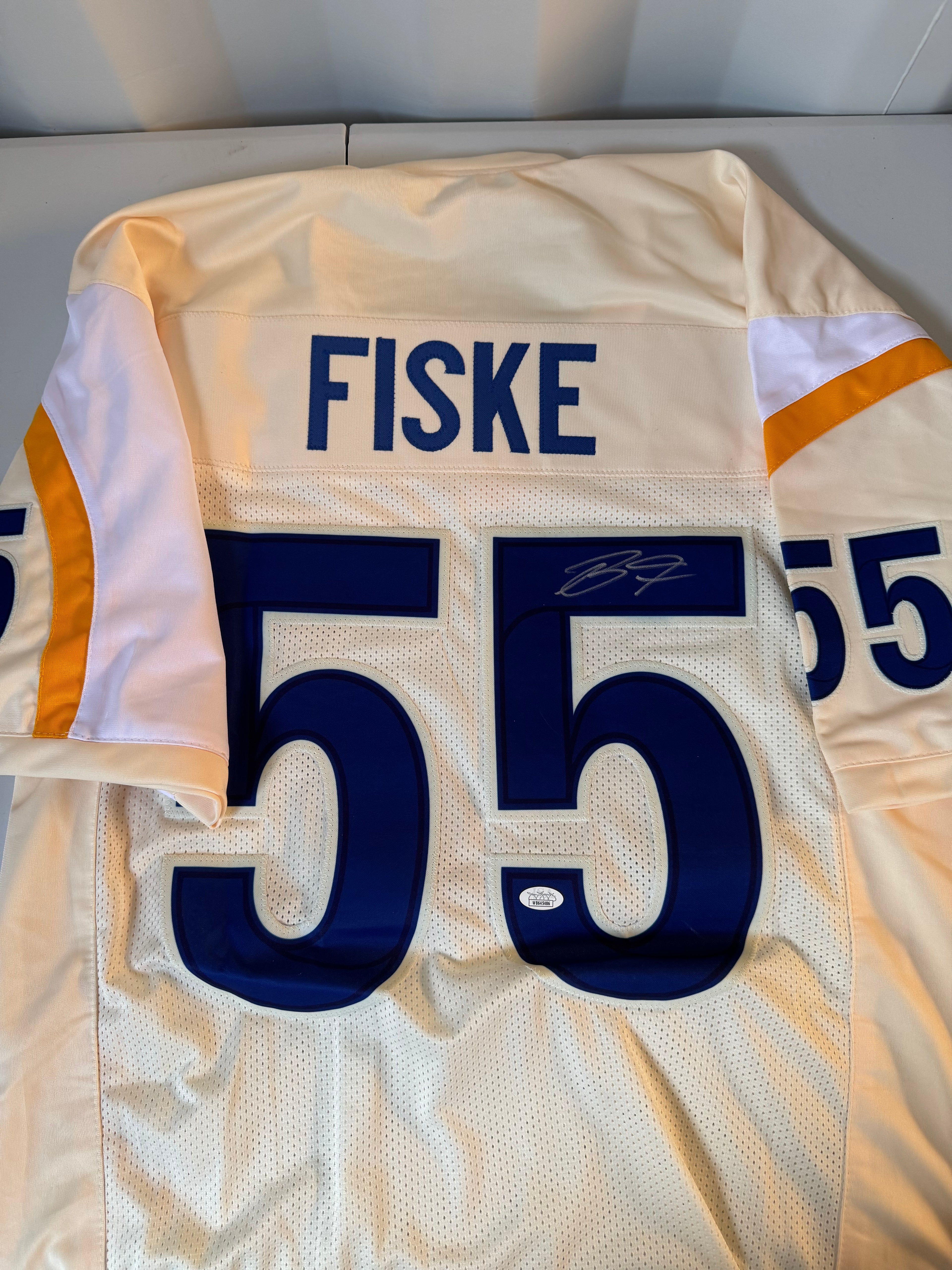 Braden Fiske Signed Custom Jersey (Rams - JSA COA)