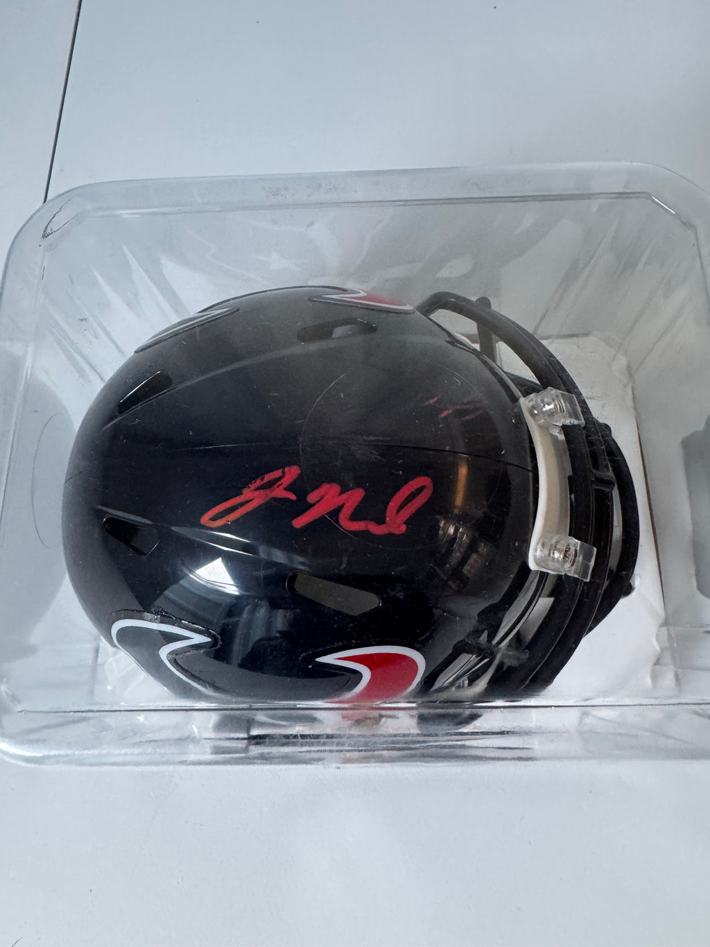 Jayden Higgins Signed Mini Helmet (Texans - JSA COA)