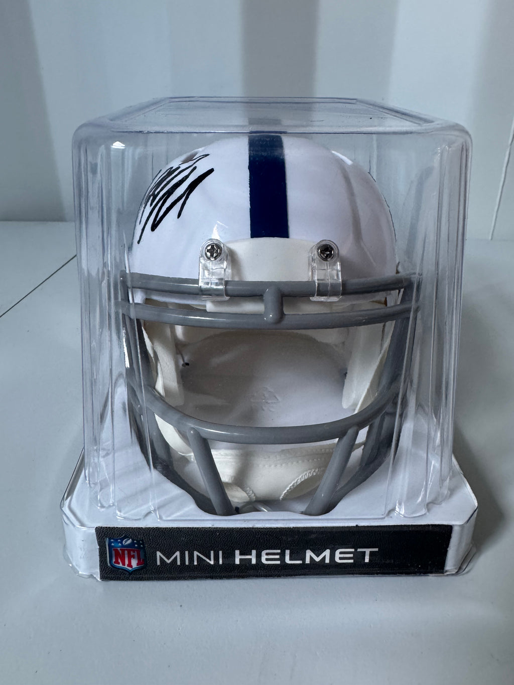 Riley Leonard Signed Mini Helmet (Colts - JSA COA)