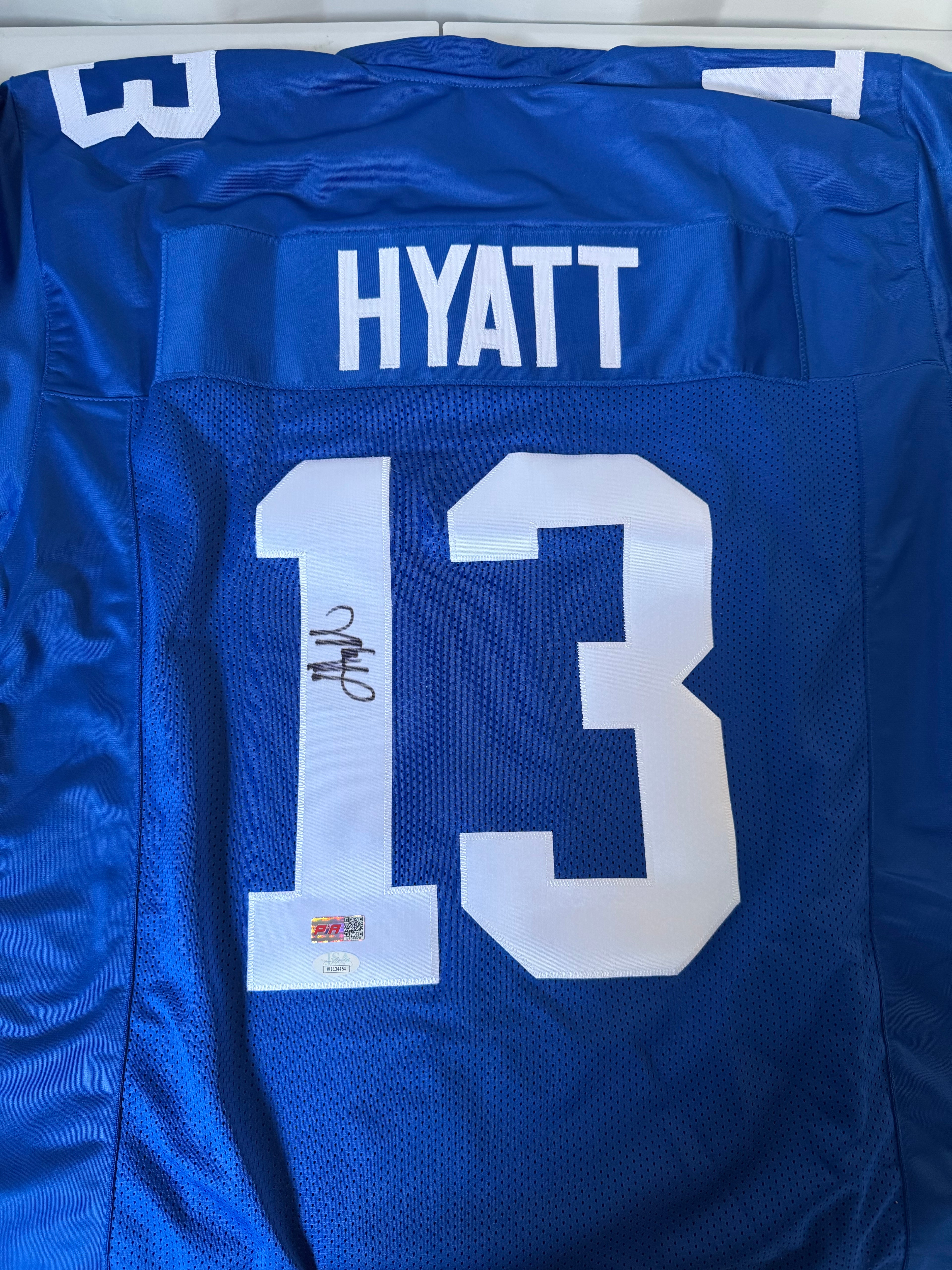 Jalin Hyatt Signed Custom Jersey (Giants - JSA & PIA COA)