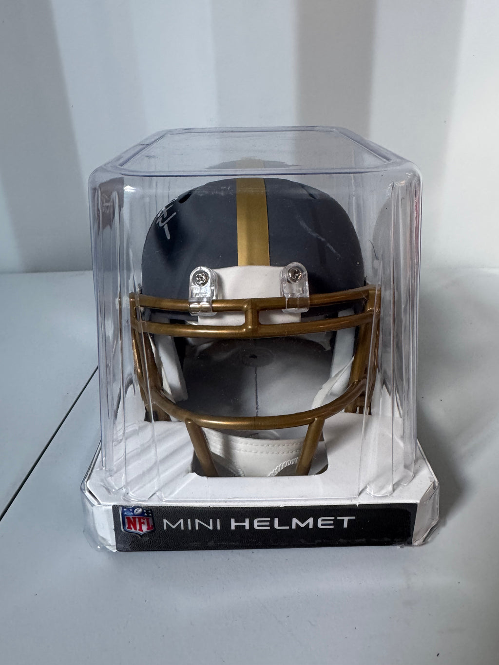 Roman Wilson Signed Slate Collection Mini Helmet (Steelers - Beckett COA)