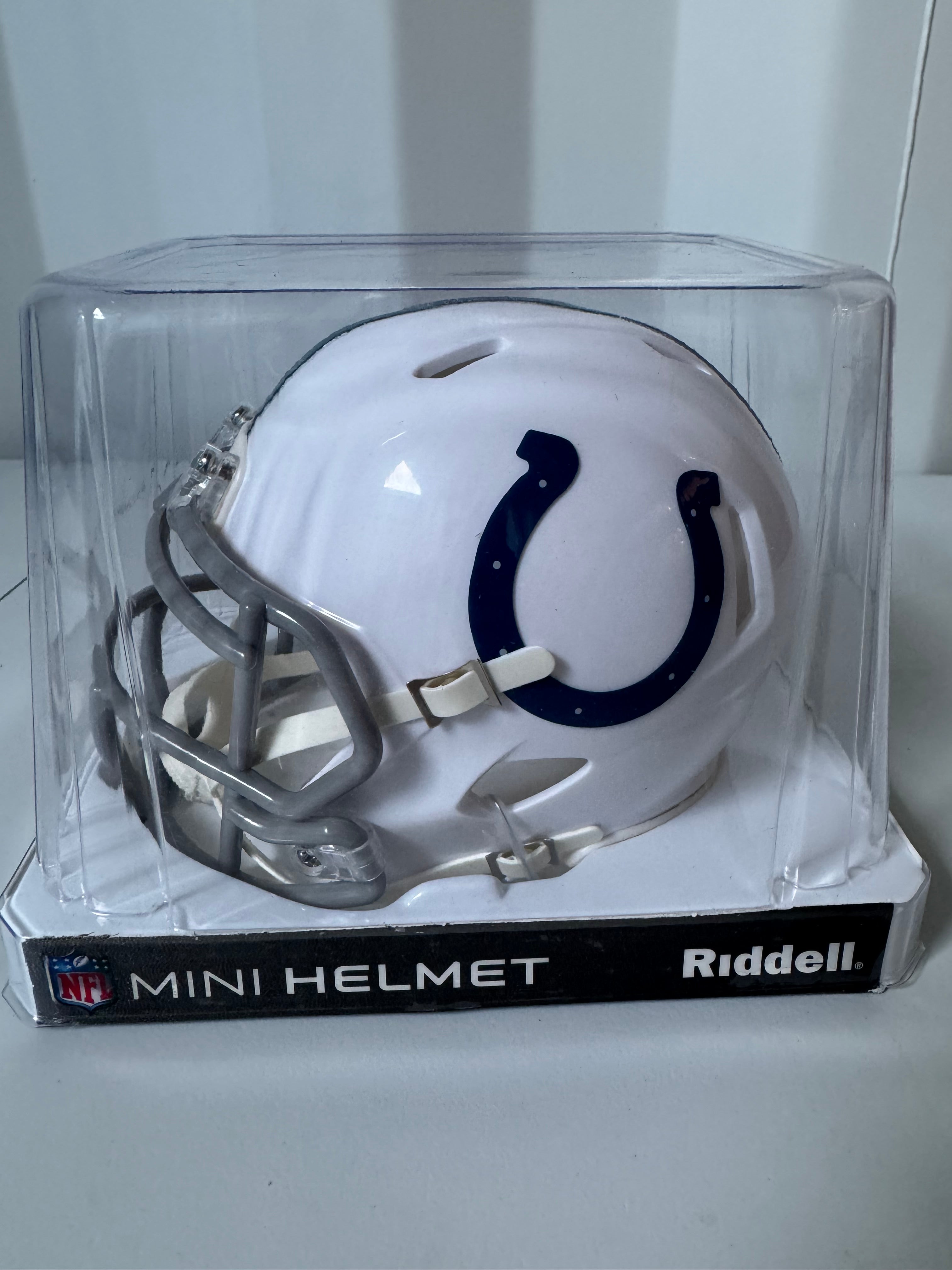 Riley Leonard Signed Mini Helmet (Colts - JSA COA)