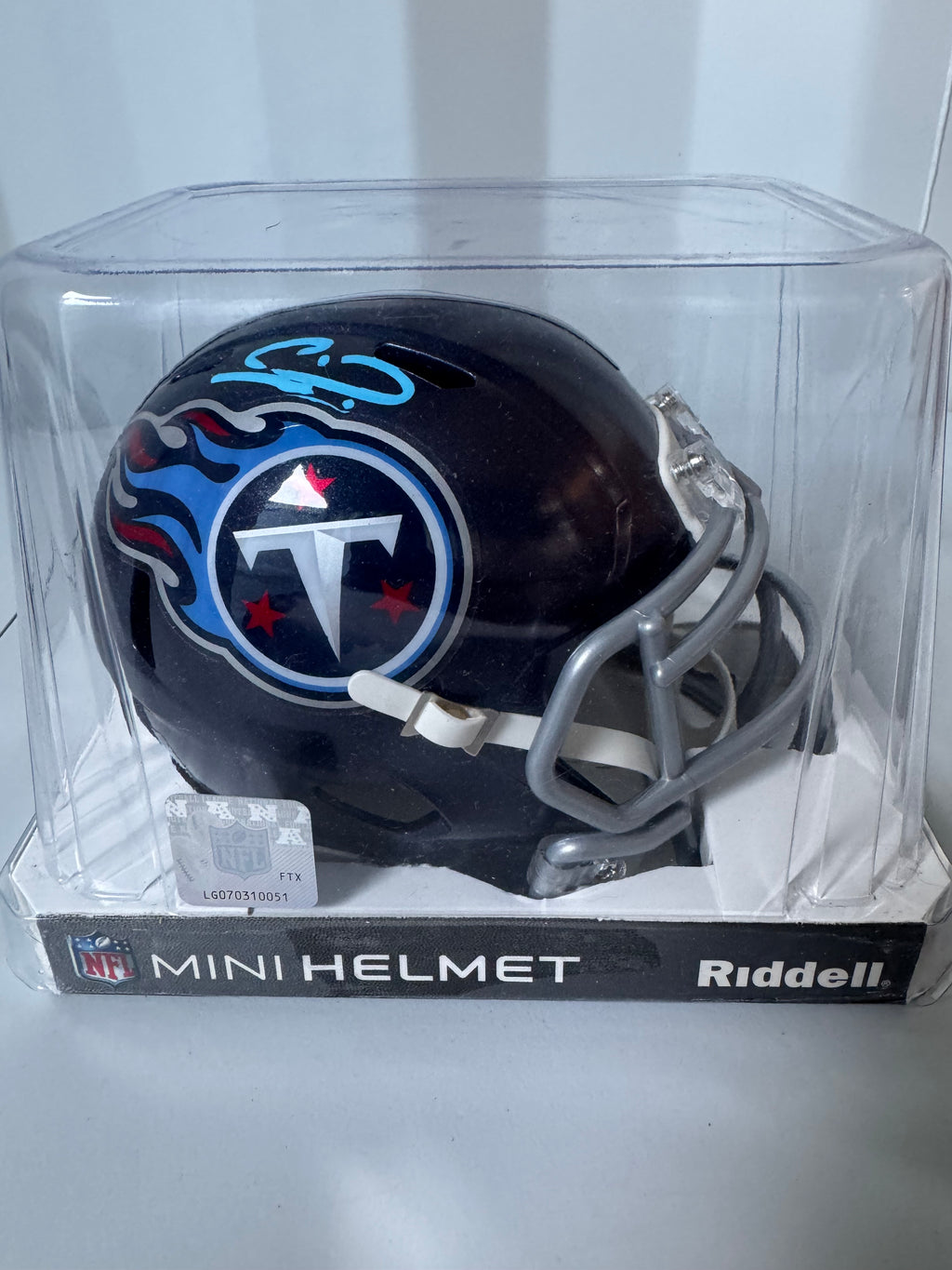 Calvin Ridley Signed Mini Helmet (Titans - Beckett COA)