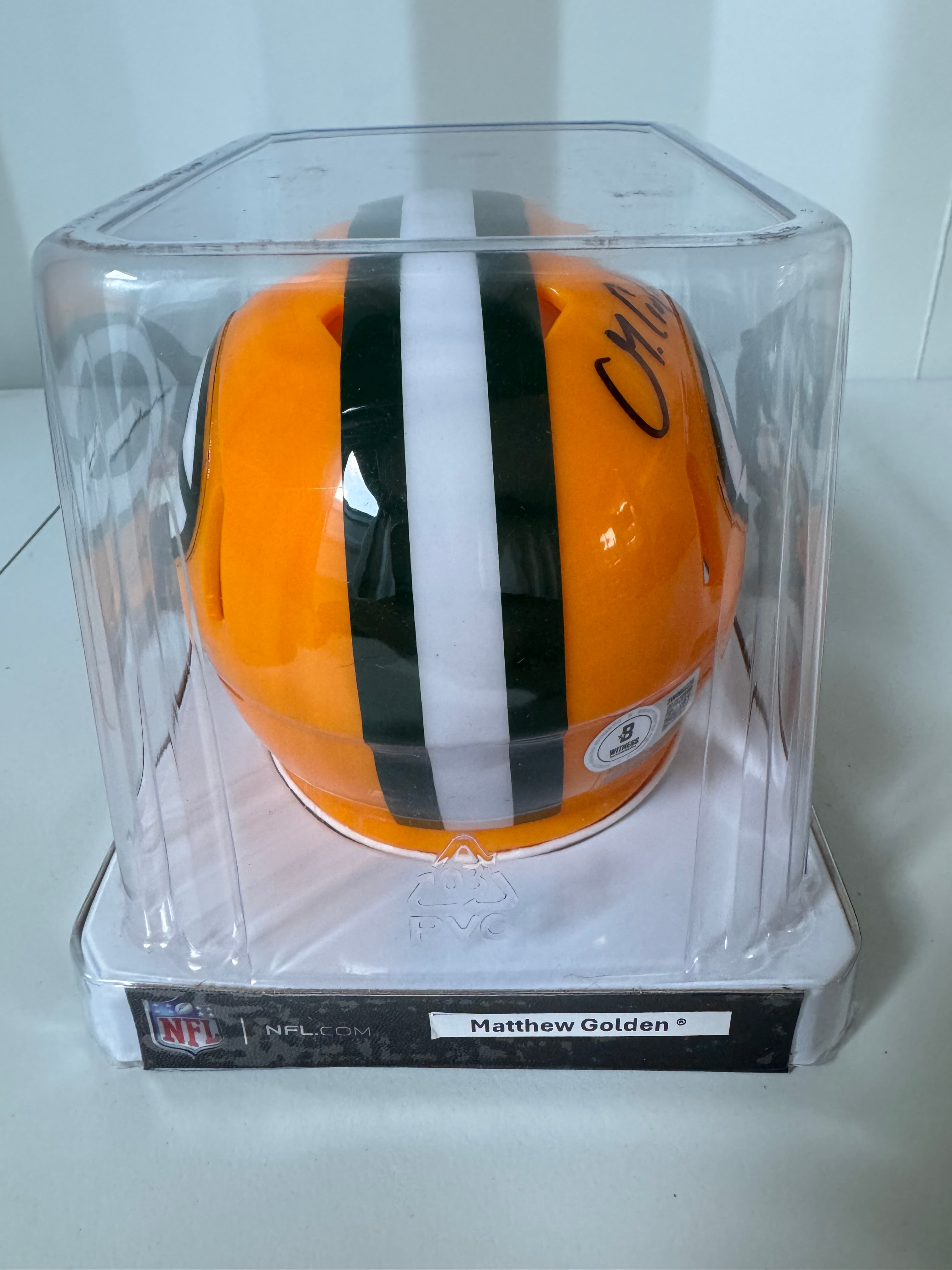 Matthew Golden Signed Mini Helmet (Packers - Beckett COA)