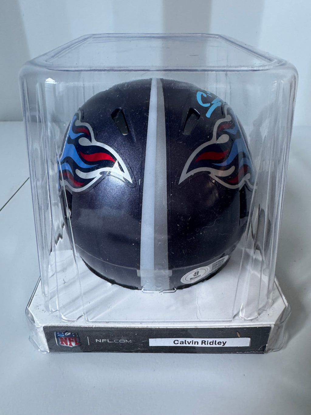 Calvin Ridley Signed Mini Helmet (Titans - Beckett COA)