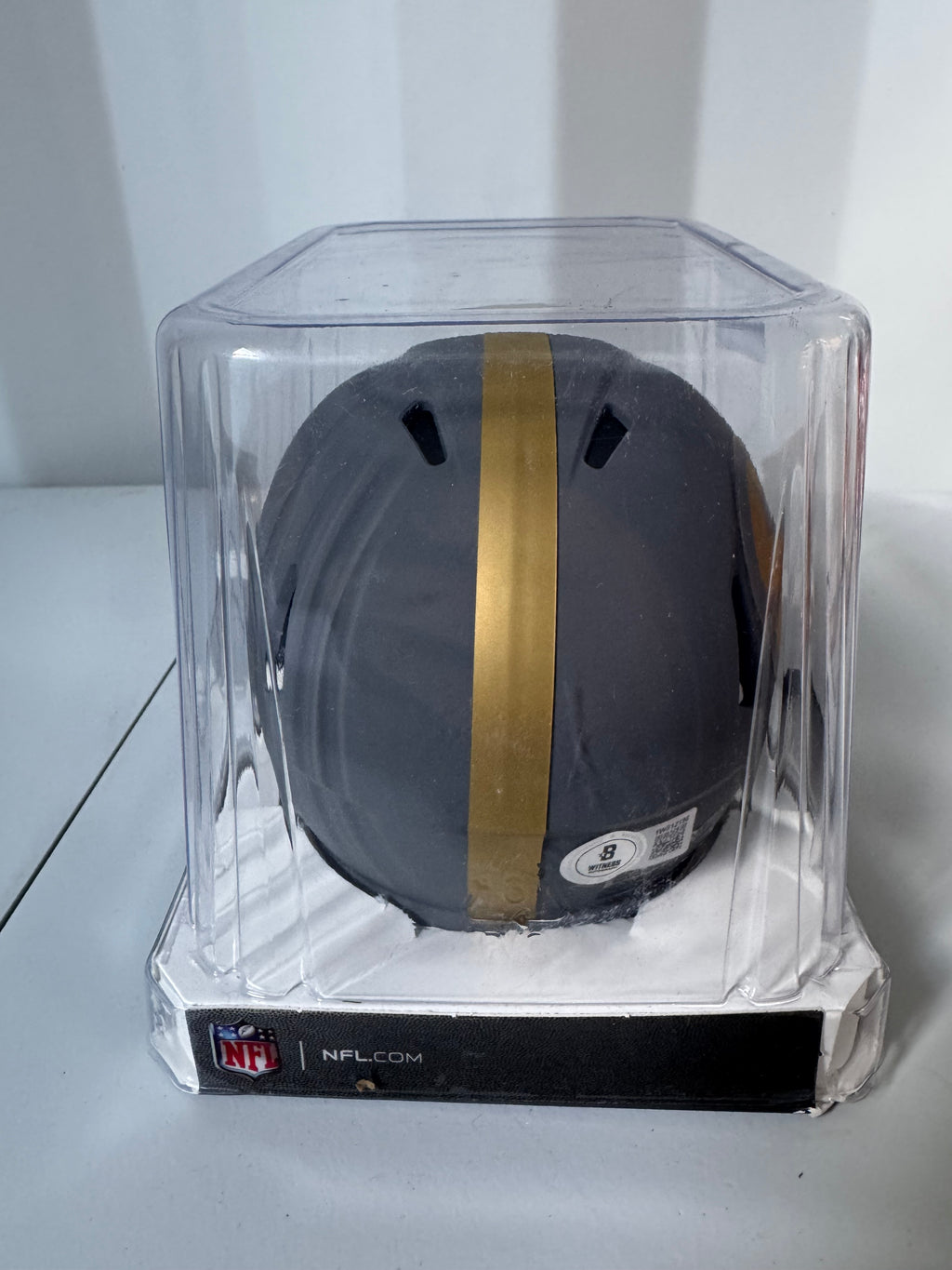 Roman Wilson Signed Slate Collection Mini Helmet (Steelers - Beckett COA)