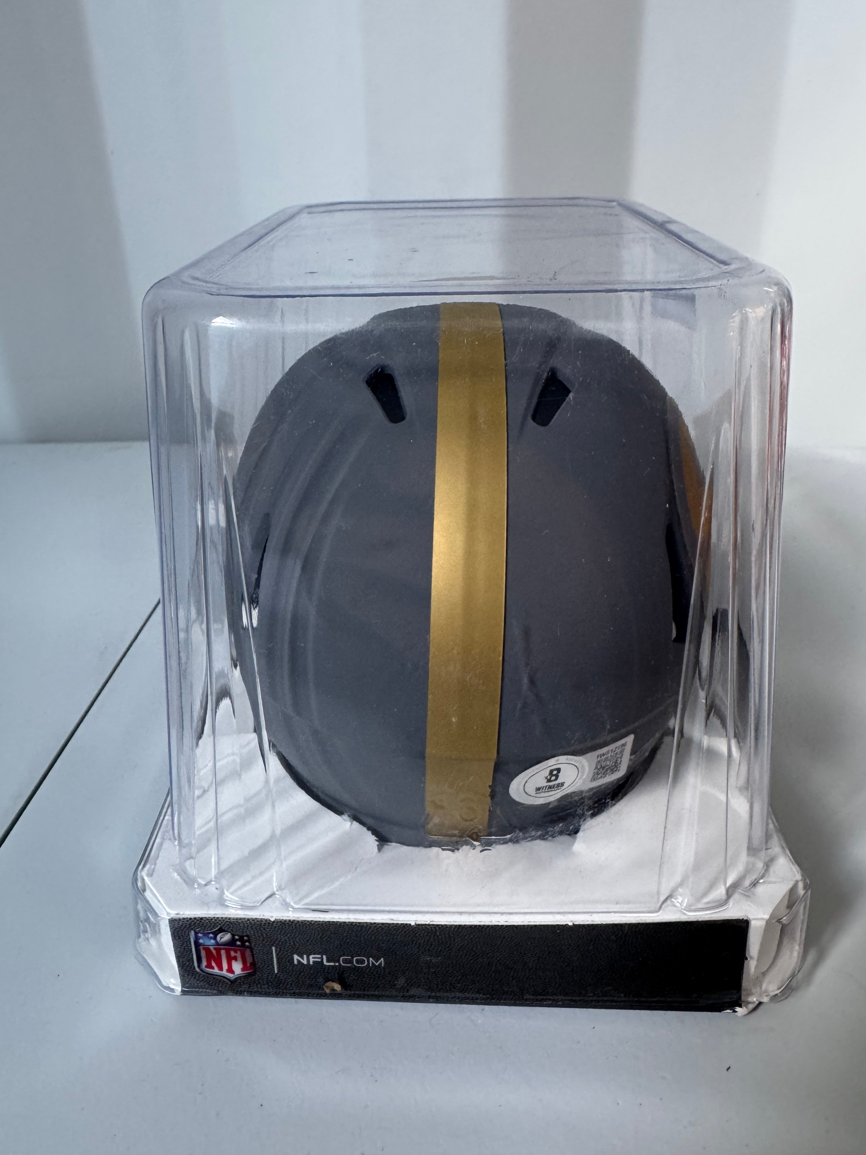 Roman Wilson Signed Slate Collection Mini Helmet (Steelers - Beckett COA)