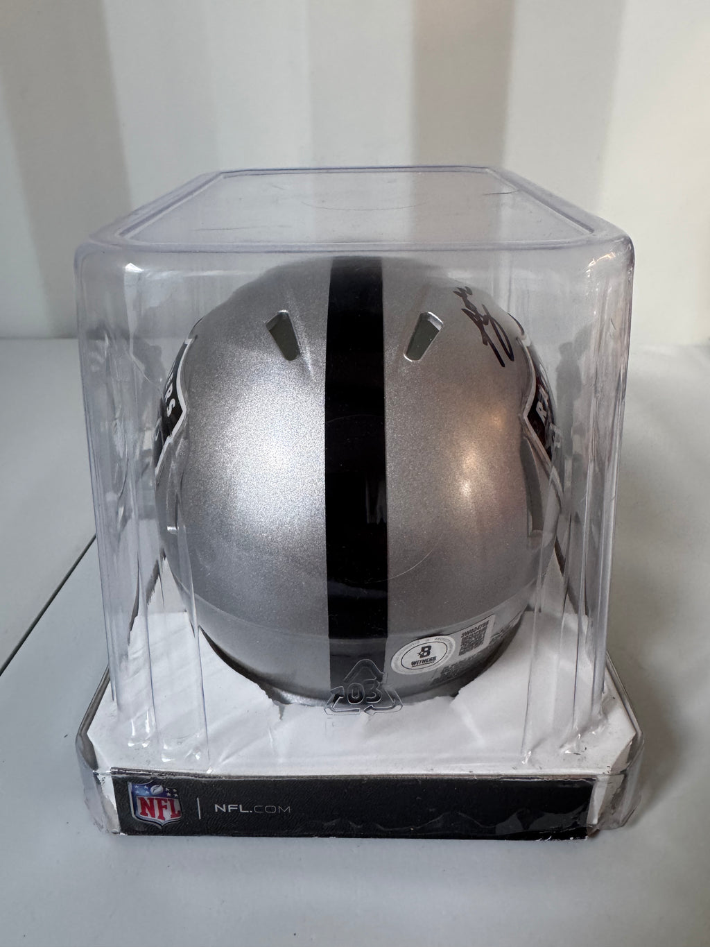 Ashton Jeanty Signed Mini Helmet (Raiders - Beckett COA)