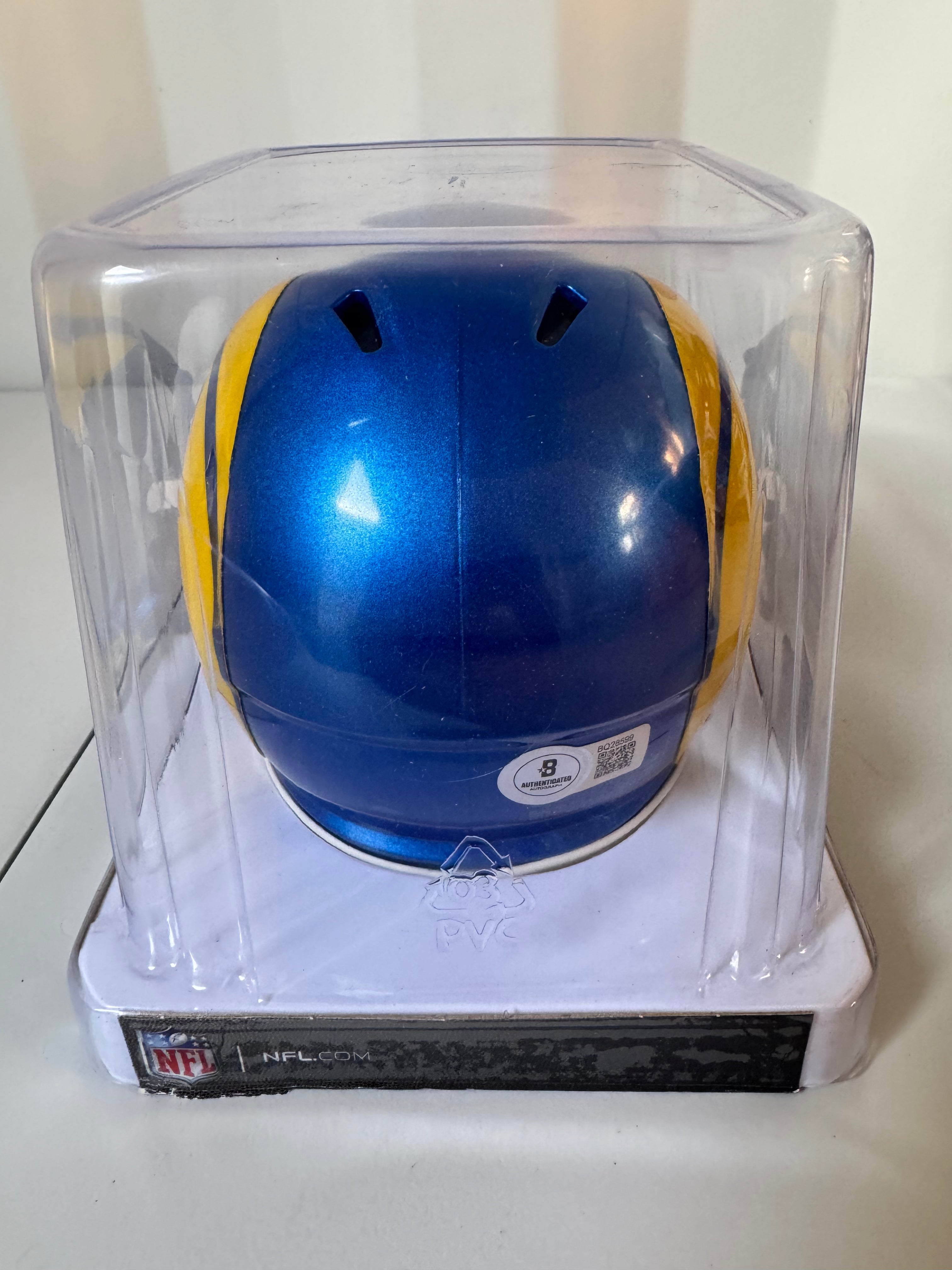 Kyren Williams Signed Speed Mini Helmet (Rams - Beckett COA)