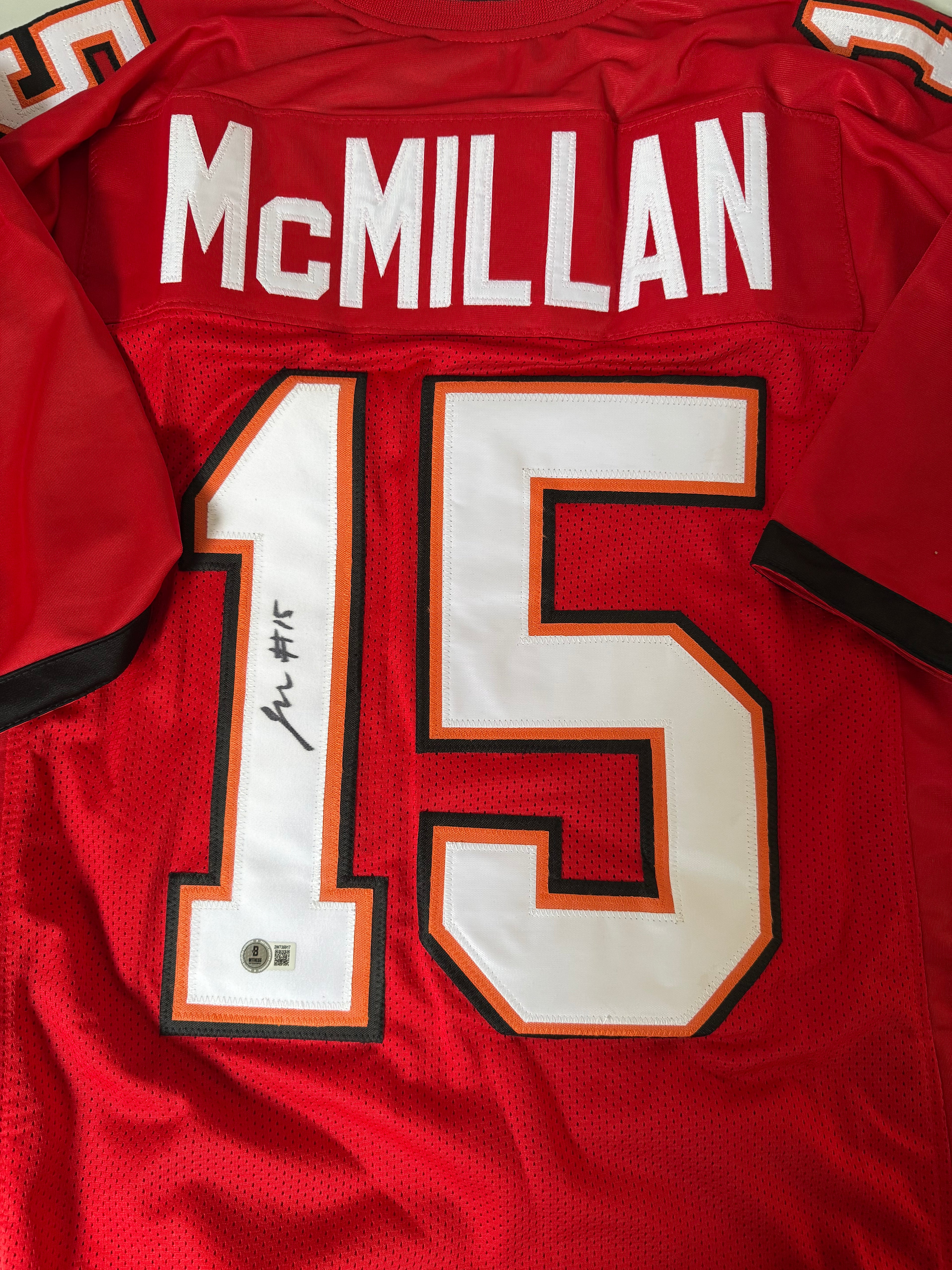 Jalen McMillan Signed Custom Jersey (Buccaneers - Beckett COA)