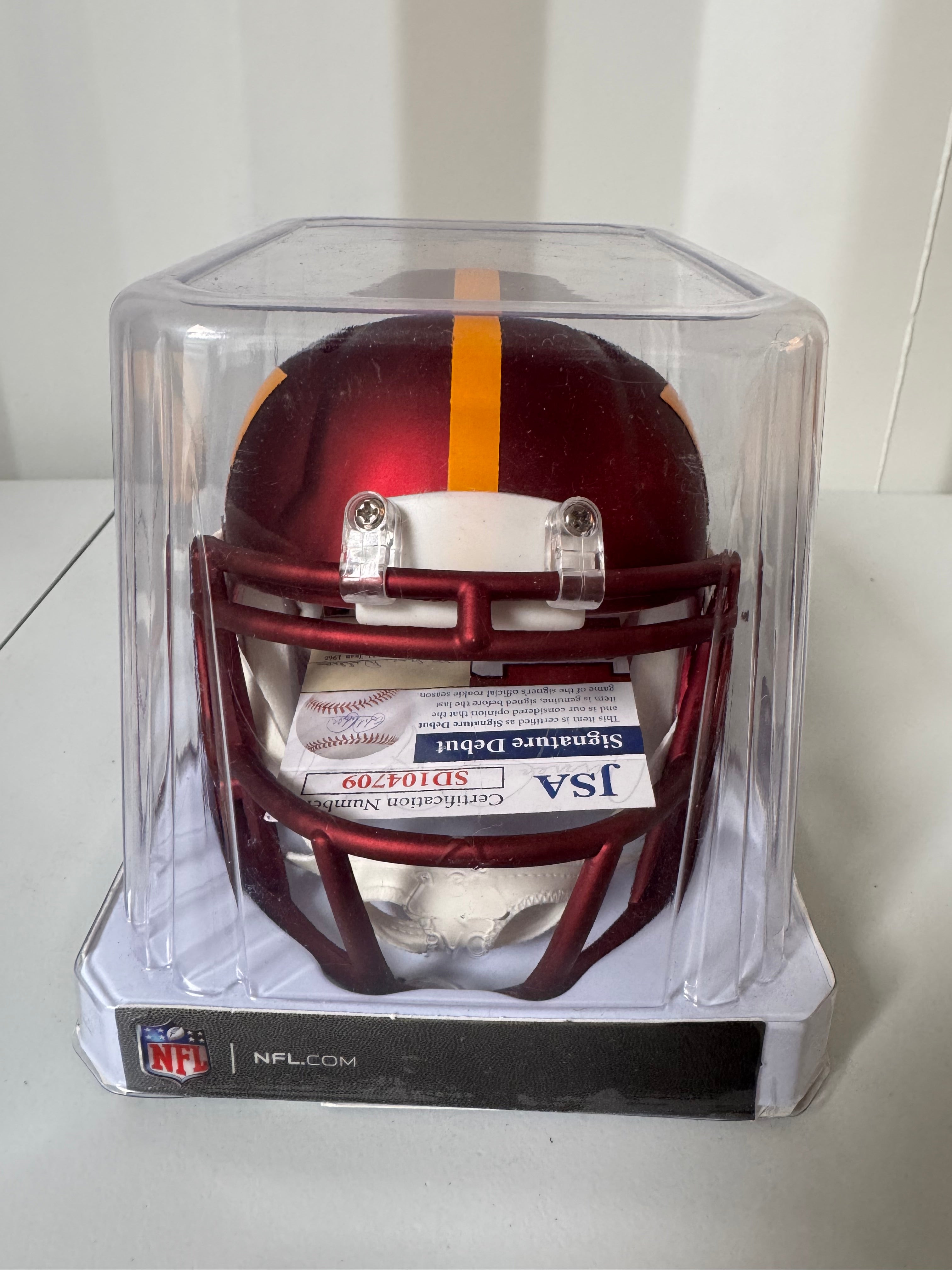 Jacory Croskey-Merritt Signed Speed Mini Helmet (Commanders - JSA COA)
