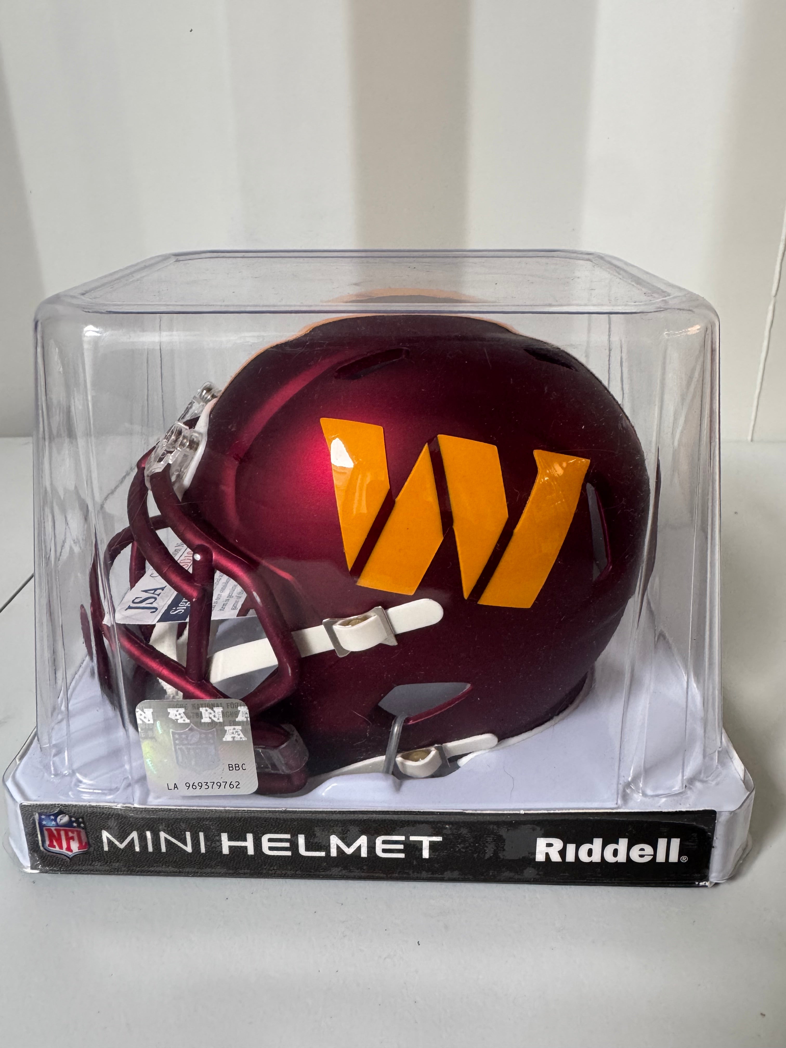 Jacory Croskey-Merritt Signed Speed Mini Helmet (Commanders - JSA COA)