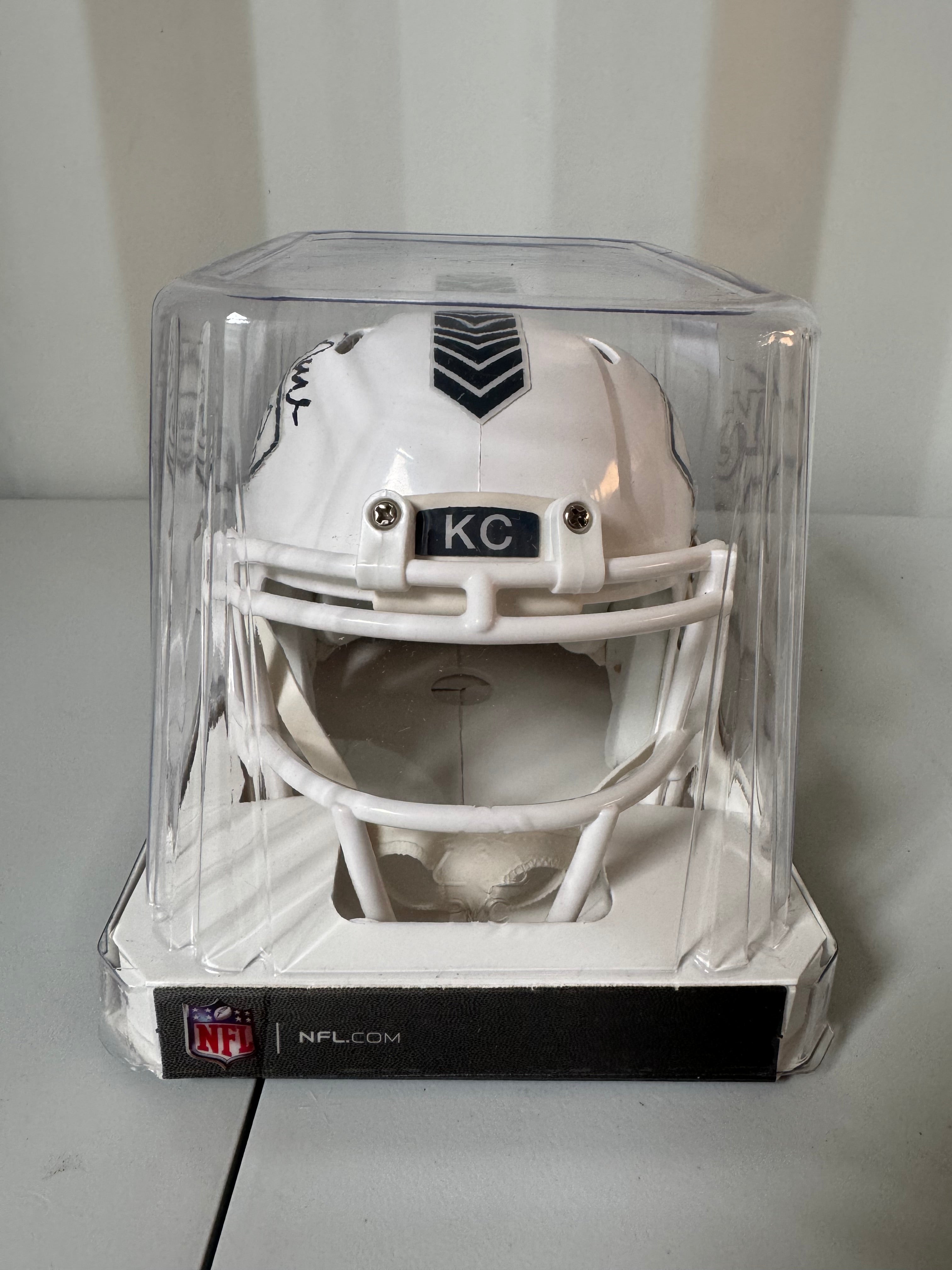 Christian Okoye Signed Salute To Service Alternate Speed Mini Helmet (Chiefs - JSA COA)